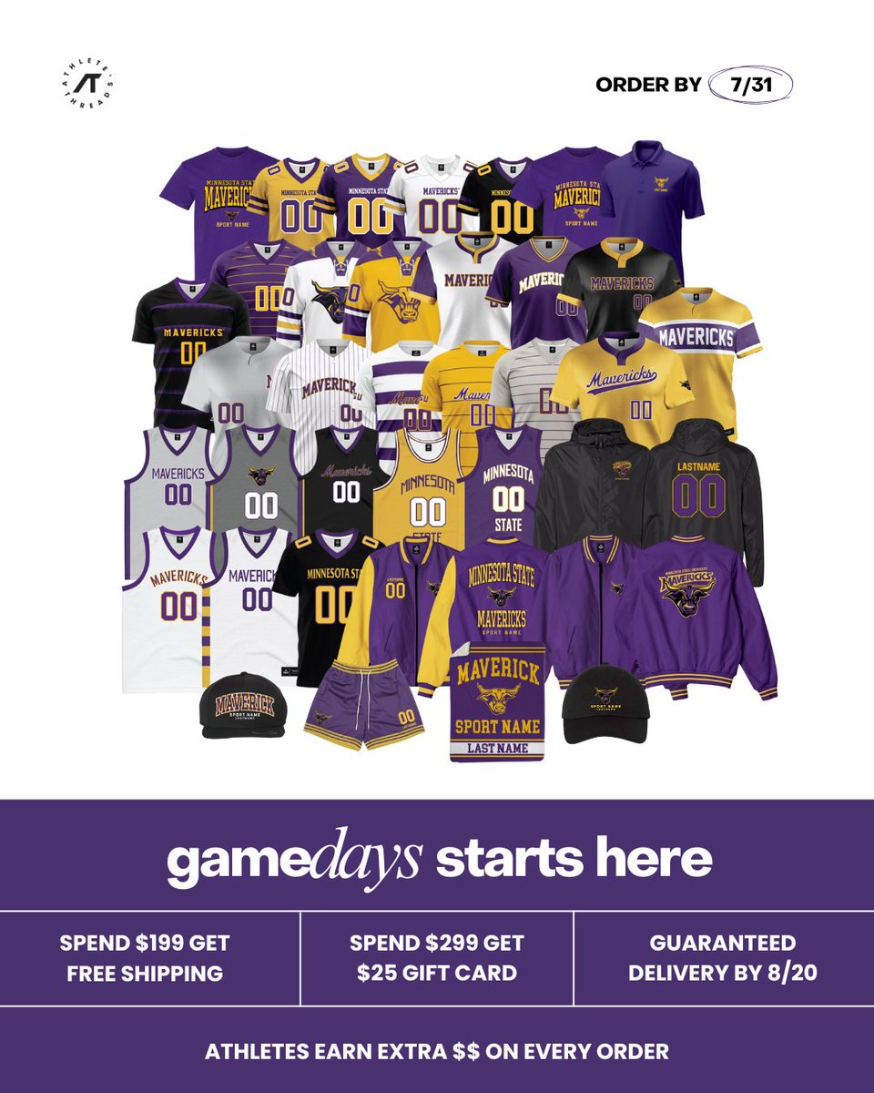 Earlier today we launched our partnership with Athlete's Thread and now you can shop exclusive apparel from your favorite student-athlete!

Shop today at athletesthread.com/pages/college/…

Don't see your favorite Maverick?  Keep checking back as more Mavericks are opting in daily!