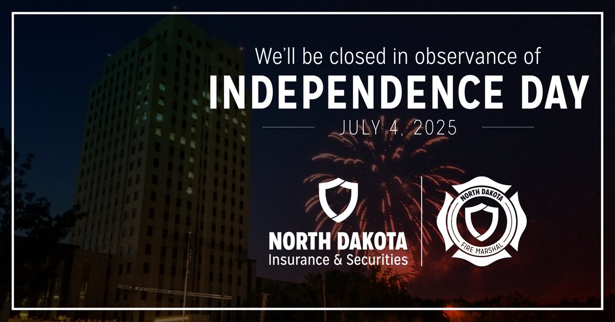 We hope you have a safe and enjoyable 4th of July holiday. Our offices will be closed on Friday, July 4th, in observance of the holiday.

#IndependenceDay