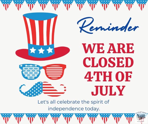 dctrans103's tweet photo. Reminder: We will be closed tomorrow, July 4th, in observance of Independence Day. Have a safe and happy holiday! 🇺🇸
#IndependenceDay #July4th #ClosedForTheHoliday #Happy4thOfJuly #HolidayHours #FamilyTime #StaySafe #SeeYouSoon https://t.co/oBuM4jDjIl