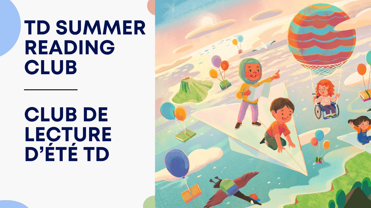 📚 Free summer activities for your kids: reading, STEM, arts, games, music &amp; more!🎉 Register now🔗ow.ly/QRHG50Wk164 #TDSRC # 📚Des programmes GRATUITS tout l’été pour vos enfants : lecture, STIM, arts, jeux, musique et plus! 🎉 Inscription🔗ow.ly/PzXG50Wk162 #CLETD