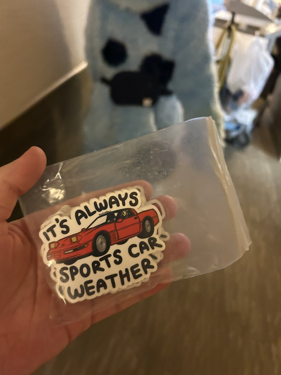 Giving out stickers in the Westin lobby come get one