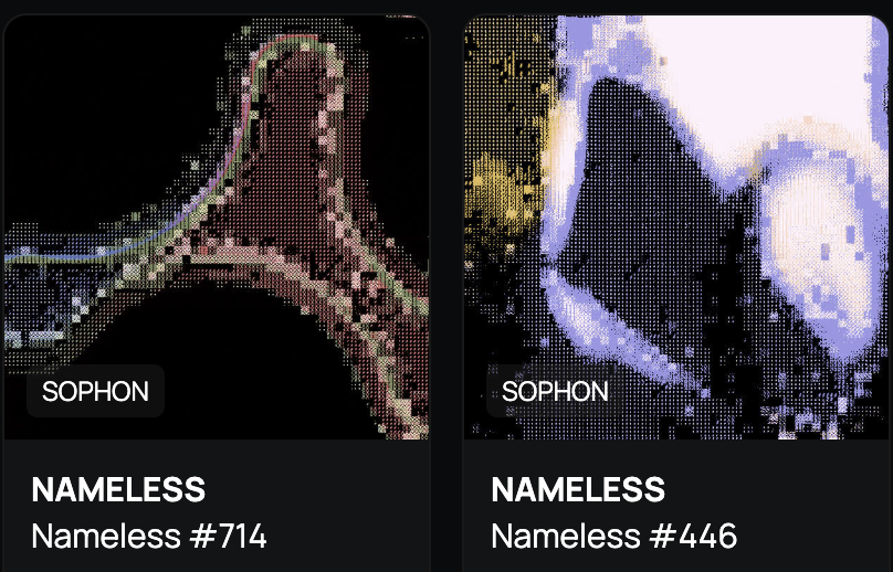 yesterday <a href="/thenamelessnft/">Nameless ((((+))))</a> dropped the first NFT collection on <a href="/sophon/">Sophon</a> 🔥
got two of those beauties