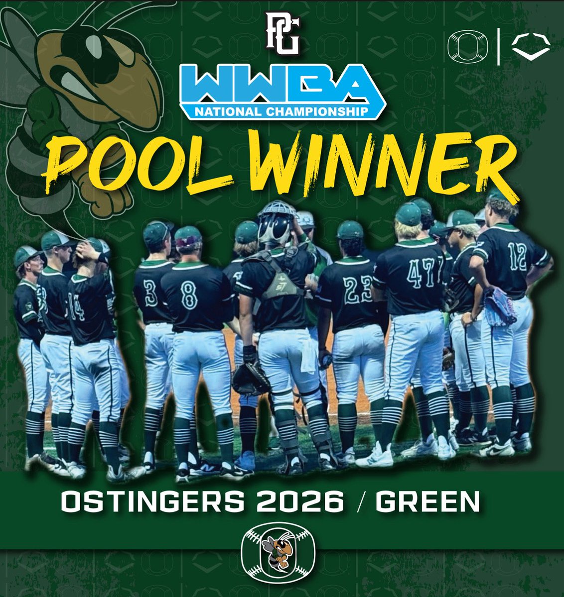 The 🐝’s had a great run 
in pool play! 

🐝 OBA 2026 / Green
🏆 PG WWBA Championship
✅ Pool Play Winners

Proud of this group! 

Won their pool, grinded for each other and won 2 playoff games in extra innings. 

The "compete for your buddies" was real! Proud to be their coach!