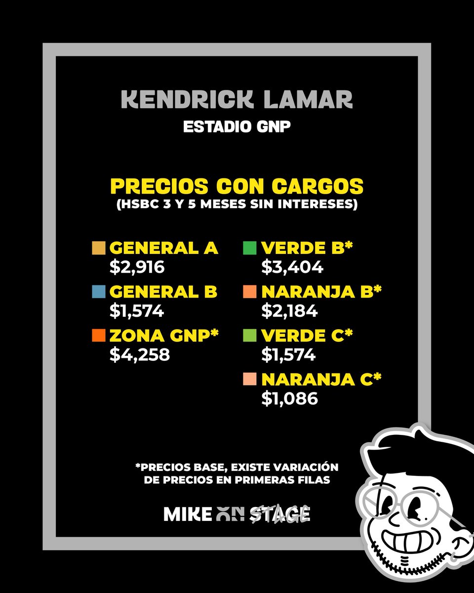 mikeonstage's tweet photo. KENDRICK LAMAR: GRAND NATIONAL TOUR 👑
Invitados: Ca7riel &amp; Paco Amoroso
📌23 Septiembre/ Estadio GNP

🎟️Venta General • YA DISPONIBLE!

HSBC 3 y 5 MSI 💳

#KendrickLamar #GrandNationalTour #Ca7riel #PacoAmoroso #EstadioGNP #mikeonstage https://t.co/1bGa9oMUAb