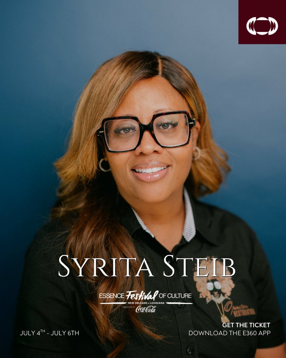 Operation Restoration (@theor_nola) on Twitter photo Clear your schedule! Syrita Steib, founder, president and CEO of Operation Restoration, is speaking on the ESSENCE Fest Main Stage tomorrow at the Convention Center @ 12:45 p.m. 
#ESSENCEFest25 #MadeLikeThis Clear your schedule! Syrita Steib, founder, president and CEO of Operation Restoration, is speaking on the ESSENCE Fest Main Stage tomorrow at the Convention Center @ 12:45 p.m. 
#ESSENCEFest25 #MadeLikeThis