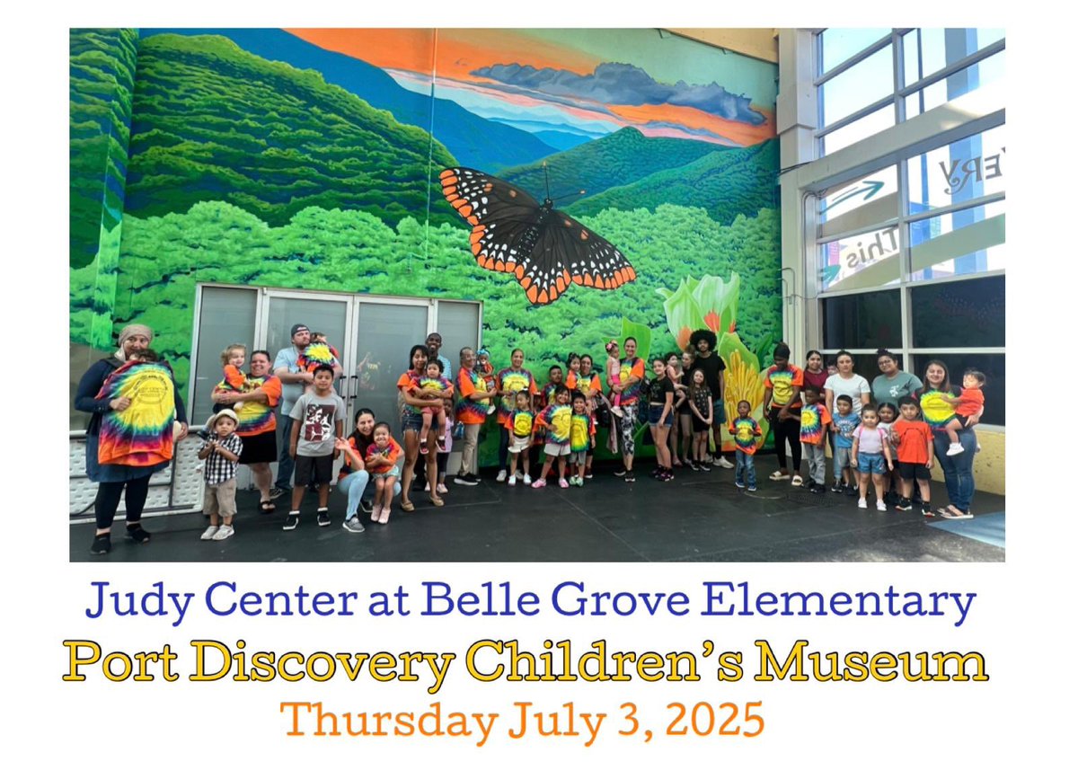 BGJudyAACPS's tweet image. 🌞🎒 Our first summer field trip was a success! The smiles, the laughter, and all the learning made it a day to remember. We’re just getting started—can’t wait for more summer adventures ahead! 📸💛
#FunAndLearning #MakingMemories #JudyCenterSummer2025 @BelleGroveAACPS