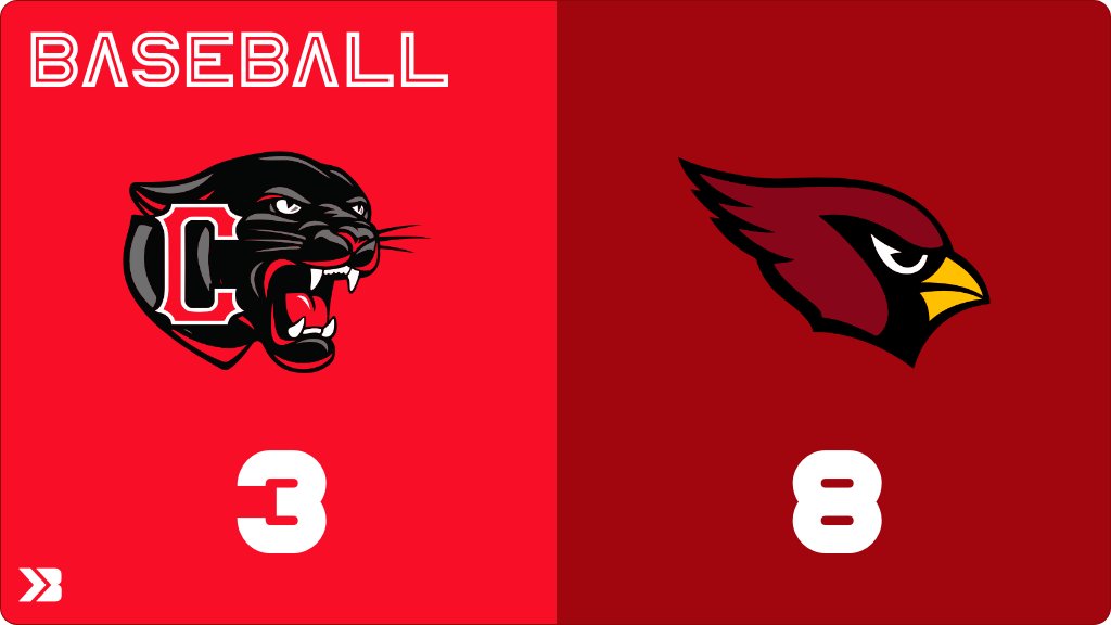 Baseball (Varsity) Score Posted - Creston Panthers lose to Clarinda Cardinals 8-3. gobound.com/ia/ihsaa/baseb…