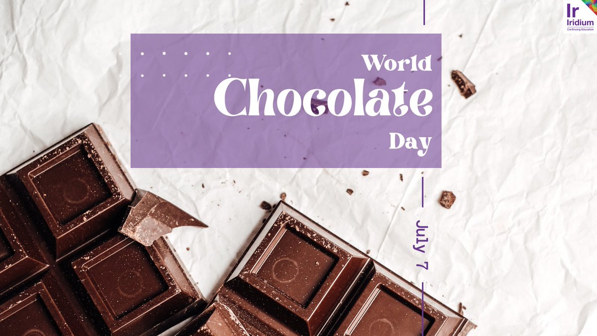 IridiumContEd's tweet image. This #WorldChocolateDay, we're prescribing one square (or three) of dark chocolate.
No prior auth required. 🍫😉
#HCPwellness #ChocolateRx