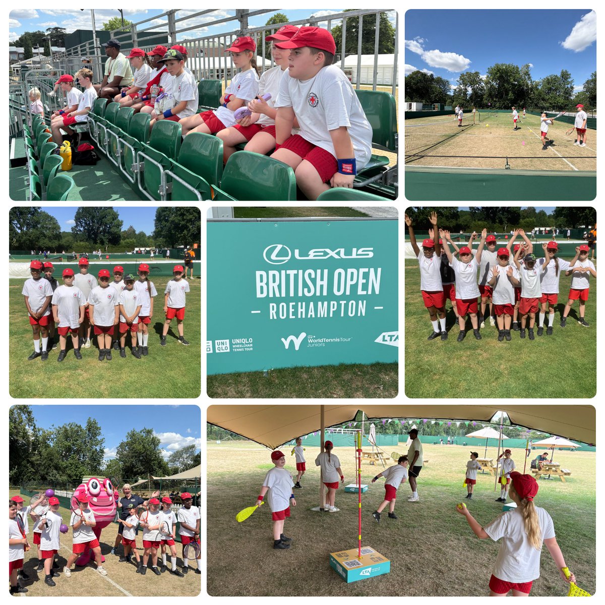 StRobSouth's tweet image. A group of children visited the Tennis British Open at Roehampton today. As you can see they have an amazing day! Thank you to the @the_LTA for organising such a fabulous event.