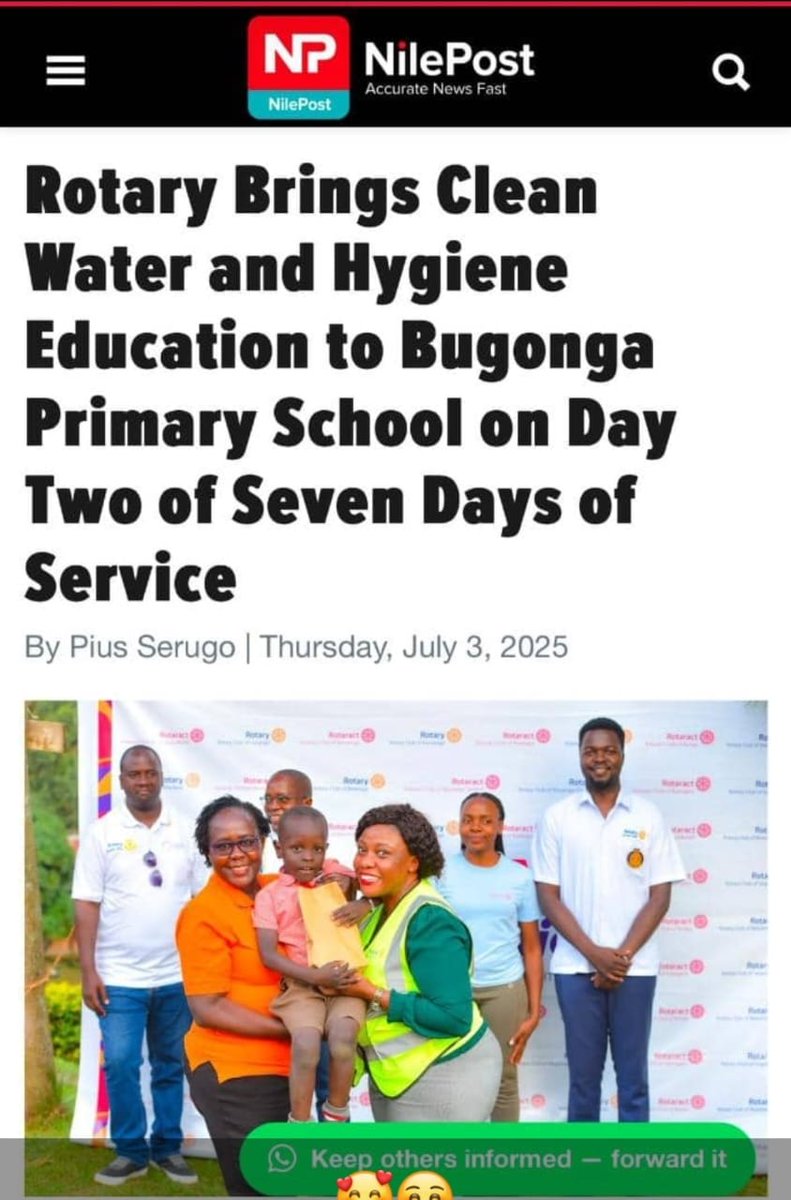 Thank you Rotary Members for participating in 7 days of Service,  yesterday's WASH activity.