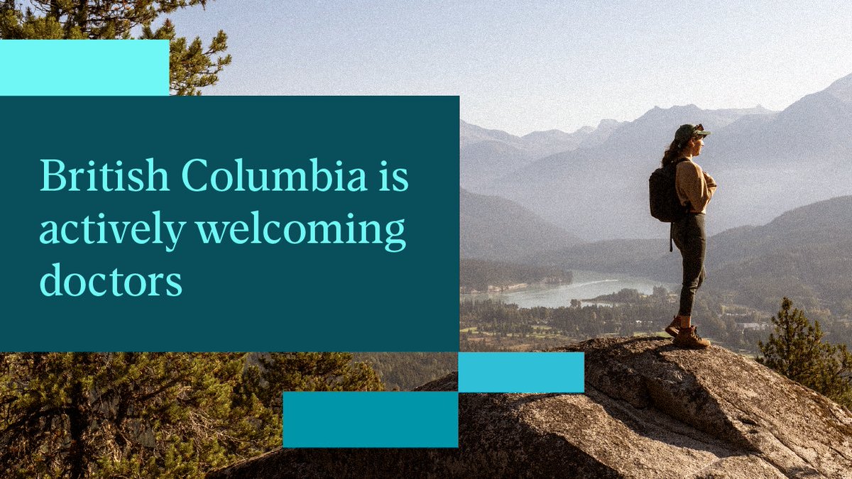 BC is actively welcoming doctors from around the globe. Use your expertise to make a real difference in BC’s #HealthCare system with diverse practice opportunities in welcoming rural and urban communities. We have resources to help you! Learn more:  ow.ly/Qa8U50VJjt5