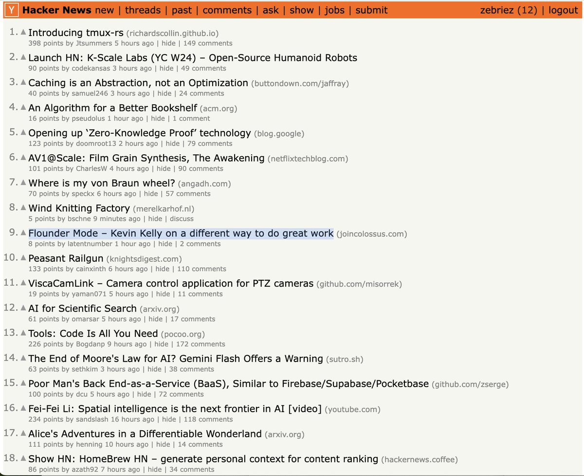 zebriez's tweet image. my 3rd time ever on the front page of Hacker News. Thanks for reading and sharing, everyone.