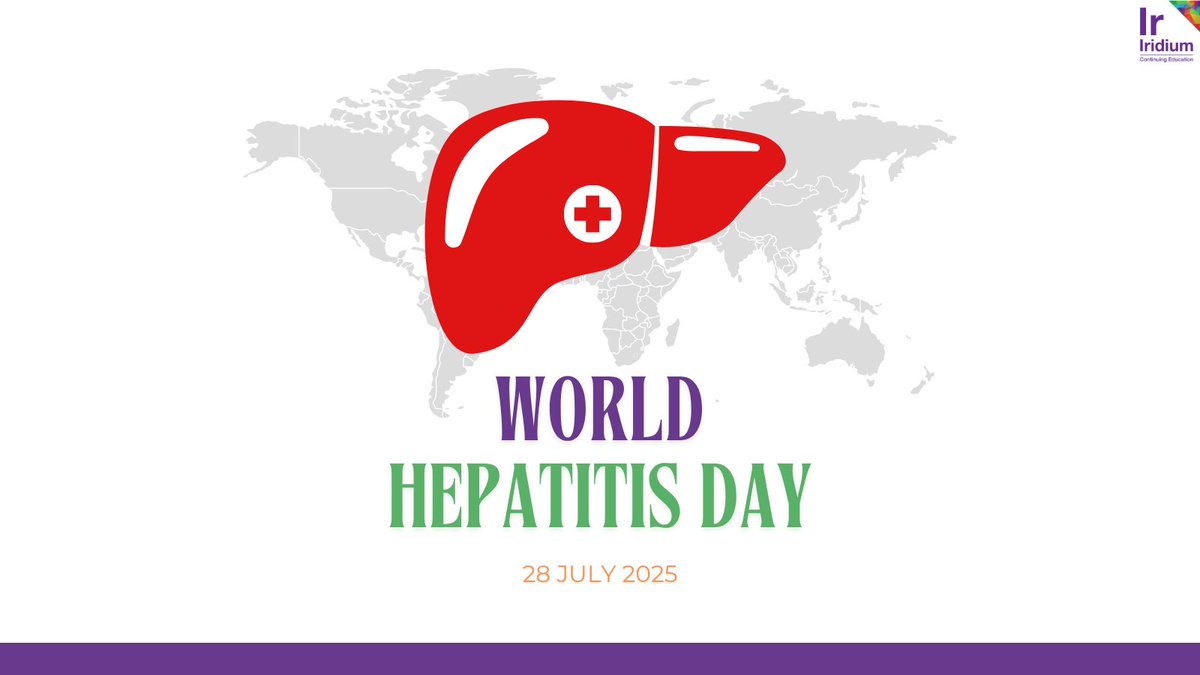 IridiumContEd's tweet image. 📅 July 28 is #WorldHepatitisDay
🧬 354M+ people live with hepatitis
💉 Hepatitis B is preventable
🩺 Hepatitis C is curable
Healthcare providers: screening saves lives.
#HepCantWait #CMECommunity #HCPsInAction