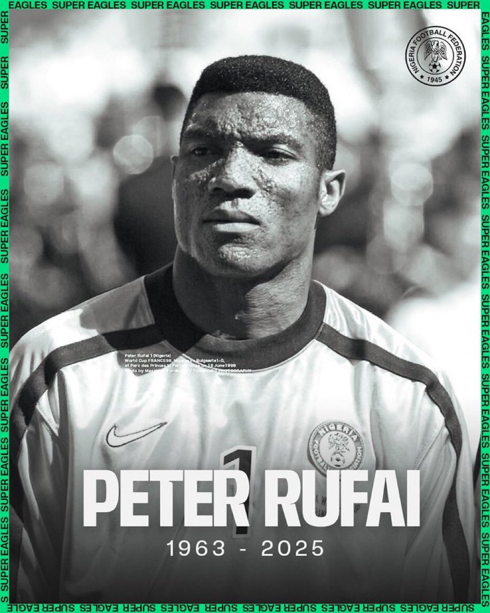 Mbahdeyforyou's tweet image. BLACK THURSDAY FOR FOOTBALL🖤

RIP, Peter Rufai 🕊️