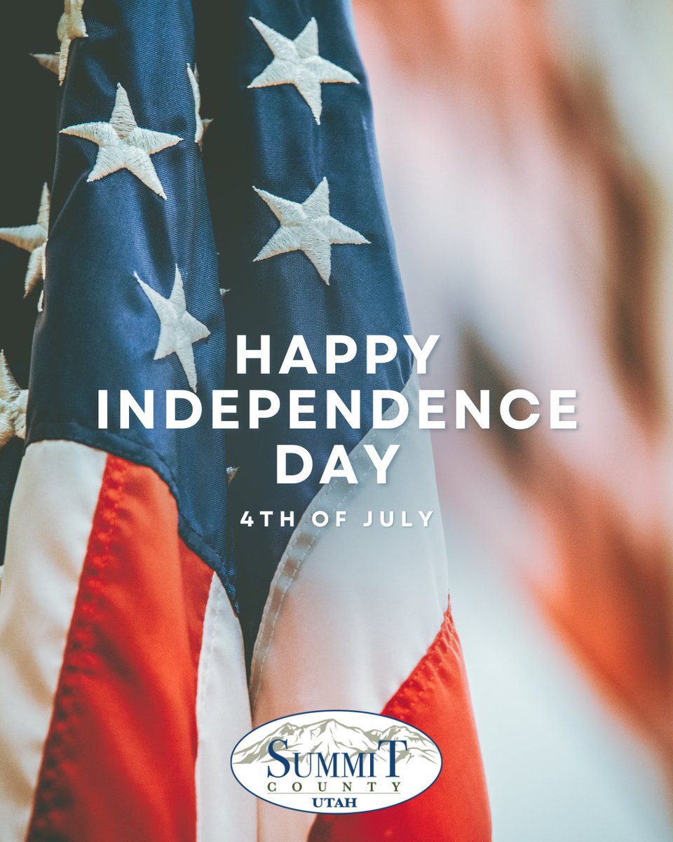 Happy Independence Day, Summit County! 🇺🇸

All county offices are closed today, Friday, July 4, in observance of the federal holiday. Emergency response crews will have limited staff working throughout the day.
 
Republic Services will not operate on July 4 in observance of the