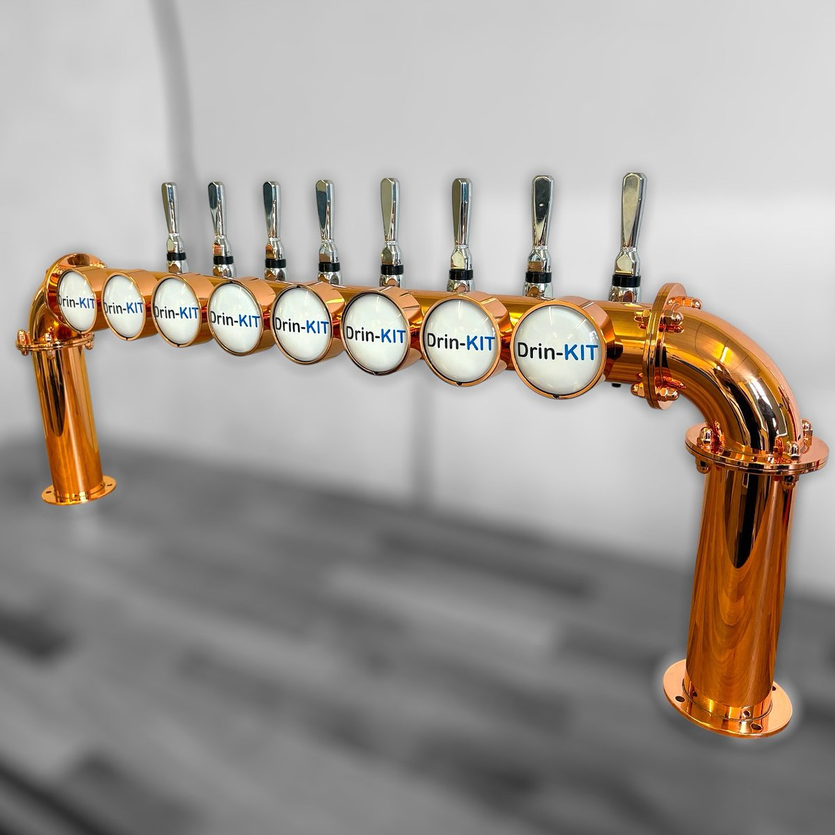 Here’s your first look at our brand new 8-way copper bridge font — coming soon to Drin-kit 
Crafted for serious impact behind the bar, this eye-catching font combines industrial strength with timeless copper elegance. 
drin-kit.com