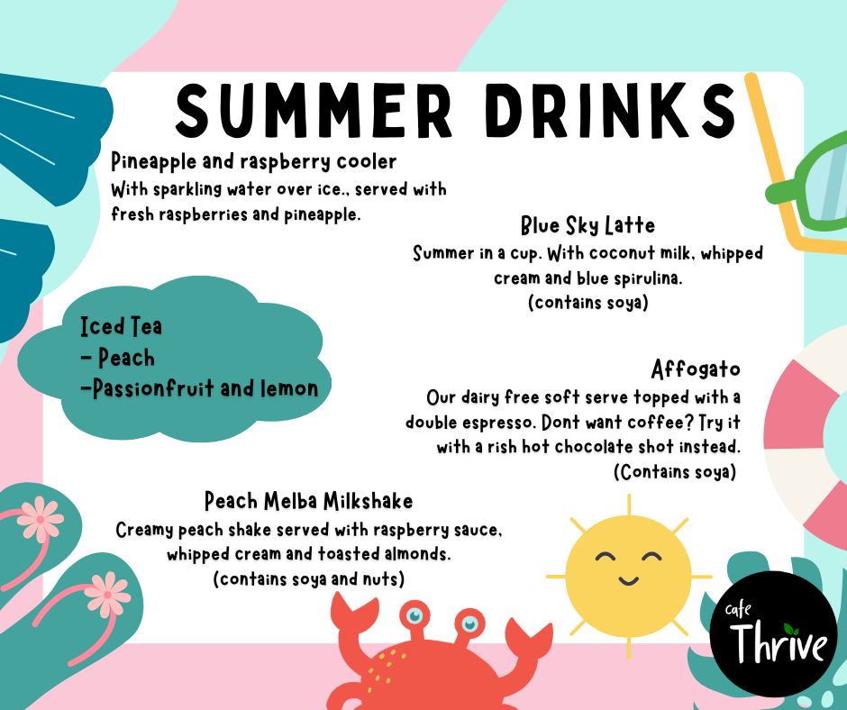 🍹☀️ **Sip Into Summer!** ☀️🍹
Our **Summer Drinks Menu** is here — fresh, fruity, creamy, and cool enough to beat any heatwave. Ready to treat your tastebuds?

#SummerSips #CoolDrinksHotDays #PlantBasedRefreshment