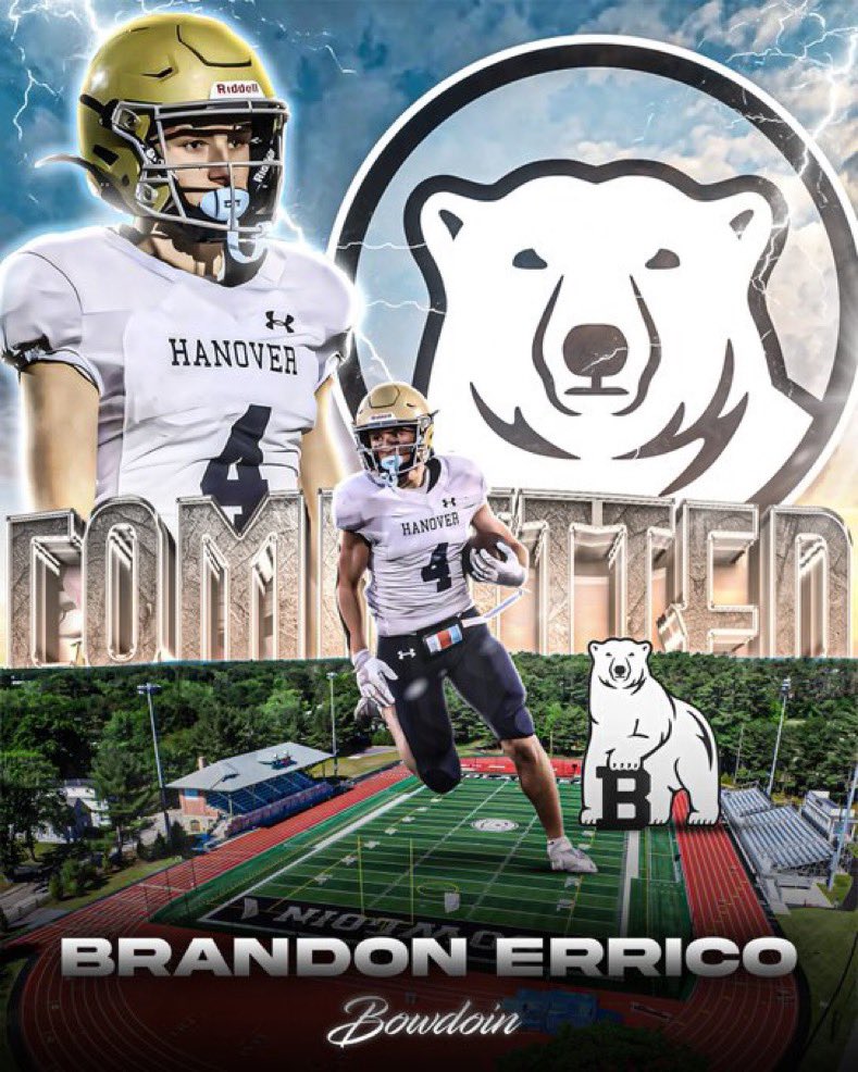 Bowdoin College Football 30’.

I am excited to announce my commitment to the admissions process at Bowdoin College. I would like to thank my family, coaches and friends who have helped me to get to where I am. #gopolarbears