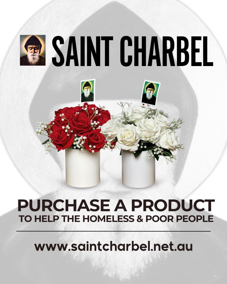 Saint__Charbel's tweet image. HELP THE HOMELESS AND POOR PEOPLE.
Saint Charbel’s International has launched a “Purchase a Product” appeal to help the homeless and poor people.
Purchase a product on the Saint Charbel’s website by viewing the link below:
saintcharbel.net.au/shop/