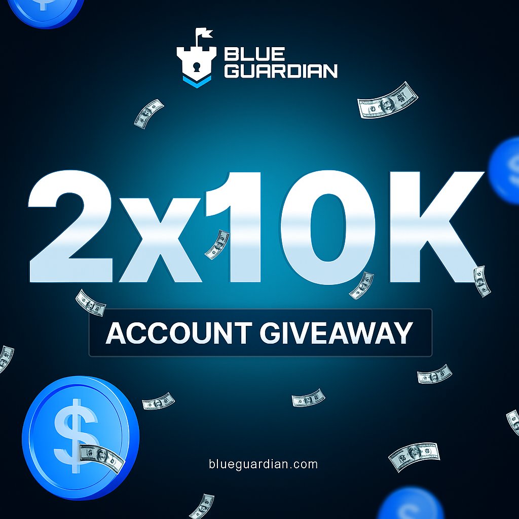 🎁 GIVEAWAY ALERT🔔 

 $20,000 Giveaway From #Blueguardian

2× 10k Challenge Account 

Rules to enter :

Must Follow 
<a href="/BlueGuardiancom/">Blue Guardian</a>  
<a href="/GuardianFutures/">Blue Guardian Futures</a>  

👍 LIKE  🔄 REPOST 
 🚹 TAG 3 FRIENDS

Add blueguadian as favorite firm at
propfirmmatch.com/favorite-firms

⏰ Winners via x-picker
