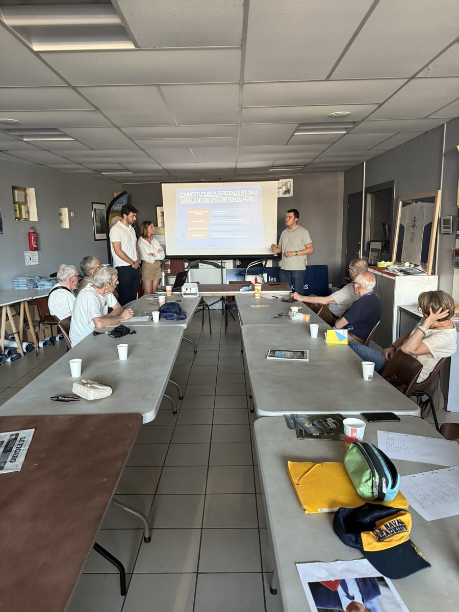 📍 Ce lundi dans la 9ᵉ circo avec les <a href="/JeunesReps59/">Jeunes Républicains du nord</a> 
👉🏻Formation sur l’importance des réseaux sociaux en campagne politique, à destination de nos aînés

🙏🏻Merci pour leur accueil ! Les jeunes du Nord sont mobilisés.