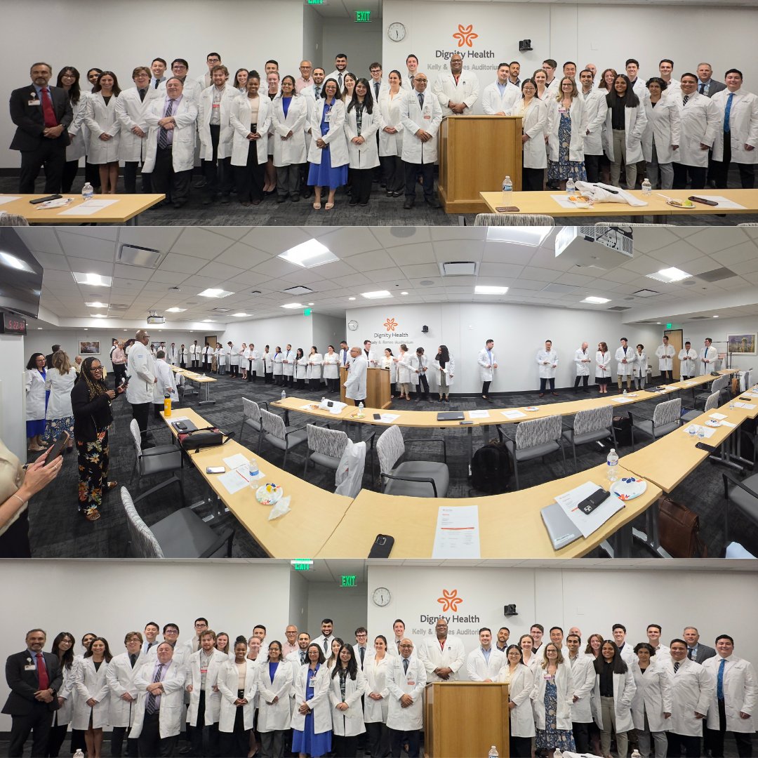 Last week, the Dignity Health Medical Group’s East Valley academic medicine teams celebrated together at a White Coat Ceremony honoring their residents. Congratulations! 🧡 We are incredibly proud of you all.