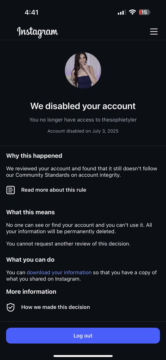 snap gone. insta gone. what’s next 😒