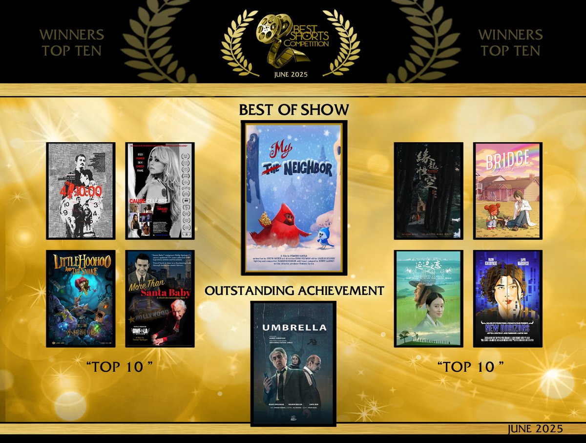 bestshorts's tweet image. Congrats to all the winners! Your imagination, heart &amp;amp; unwavering dedication to the art of storytelling have left a meaningful mark. From bold ideas to powerful execution, your work shines across every genre and form. See all the winners here: BestShorts.net