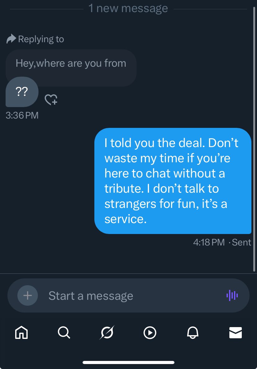 daddispud's tweet photo. It’s simple. I talk to you about your hearts desires. I send you explicit content. But I won’t do it for free. Show me you’re devoted, or I won’t answer you. https://t.co/9ungFsgxXU