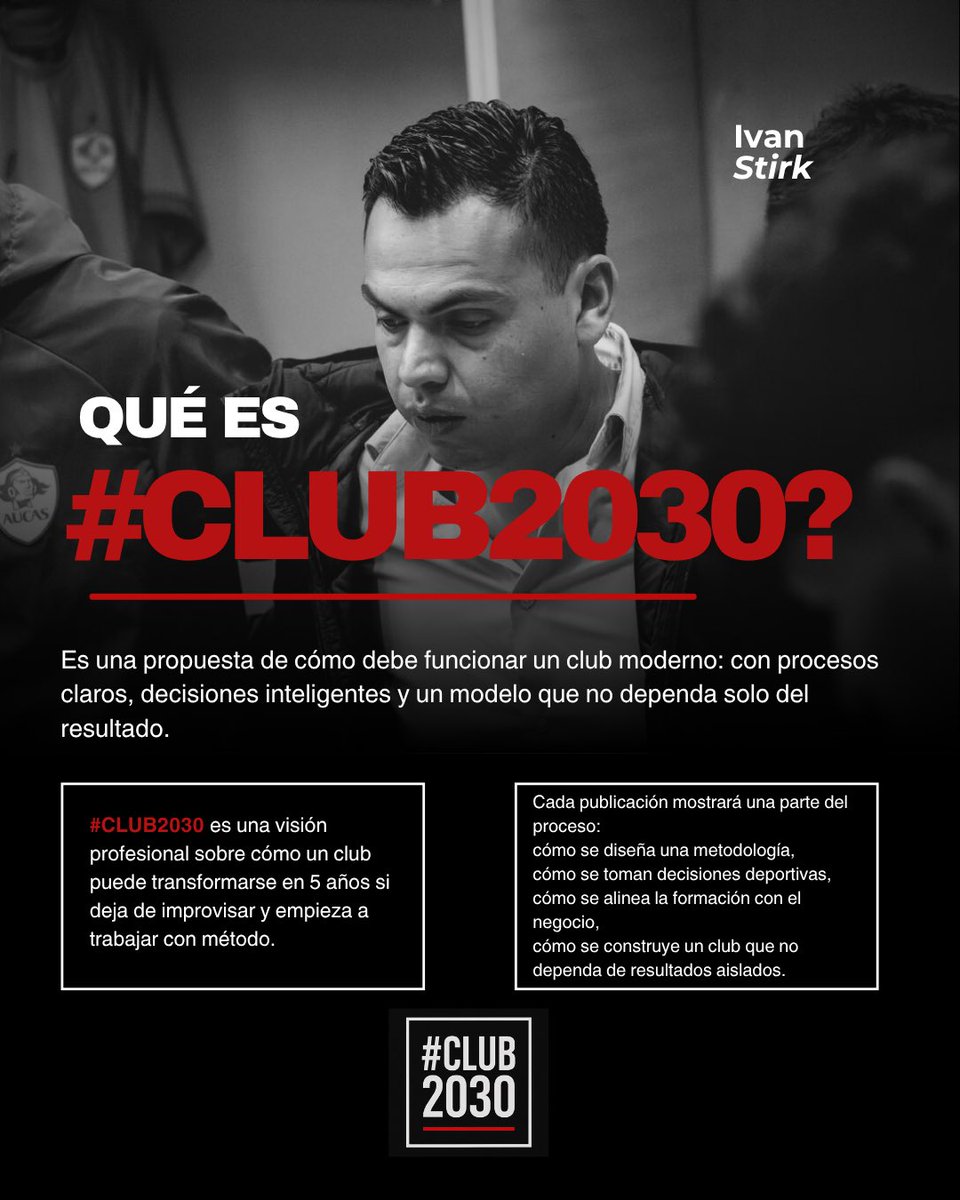 IvanStirk's tweet photo. 🔴 Cada que tengo oportunidad me gusta crear y compartir mi visión. 
Por eso nace esta serie de publicaciones bajo el concepto de #CLUB2030.
Estaré compartiendo contenido sobre cómo creo que debe funcionar un club moderno:

Una ruta posible para transformar un club en 5 años. https://t.co/Wp8V4ZNpyr