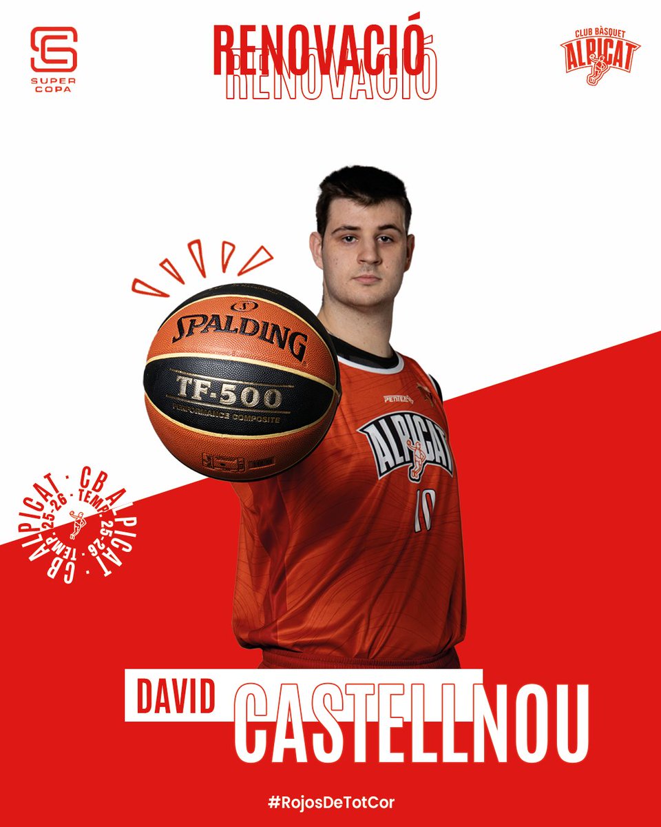 🖋️ RENOVACIÓ || DAVID CASTELLNOU 🏀

🔛 Contents per la renovació, estem convençuts que aquesta serà la temporada del retorn d’un David Castellnou decisiu, líder i amb molta gana de bàsquet. 🙌

#RojosDeTotCor #SuperCopa #Alpicat #Temp2526