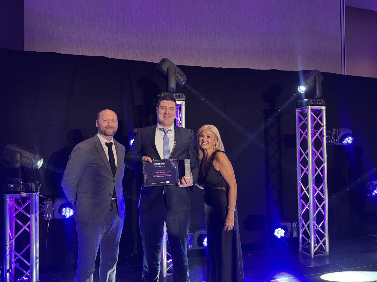 Control Room Awards (@cr_awards) on Twitter photo And the winner is Aaron Conroy โ <a href="/AmbulanceNAS/">National Ambulance Service ๐ฎ๐ช๐</a> . A true professional, excelling under pressure and leading beyond the desk. Honoured as Dispatcher of the Year, sponsored by <a href="/SopraSteria/">Sopra Steria</a> #ControlRoomAwards And the winner is Aaron Conroy โ <a href="/AmbulanceNAS/">National Ambulance Service ๐ฎ๐ช๐</a> . A true professional, excelling under pressure and leading beyond the desk. Honoured as Dispatcher of the Year, sponsored by <a href="/SopraSteria/">Sopra Steria</a> #ControlRoomAwards