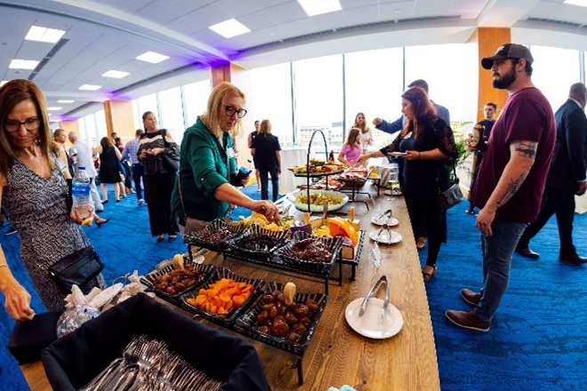 TheTampaCC's tweet image. Happy 2nd birthday to our Waterfront Meeting Rooms! Here are some photos from our grand opening celebration when the rooms first opened in 2023.
These 18 rooms provided a unique feature for meetings and events: a floor-to-ceiling view of our spectacular waterfront.