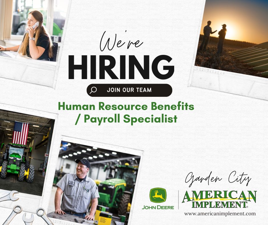 Join our Support Center team as an HR Specialist and support local agriculture! #Hiring #HRJobs
🔗 To apply, visit our website at americanimplement.com/careers
.
#NowHiring #HRJobs #PayrollSpecialist #GardenCityKS #AmericanImplement #JoinOurTeam #WesternKansasCareers #HRLife