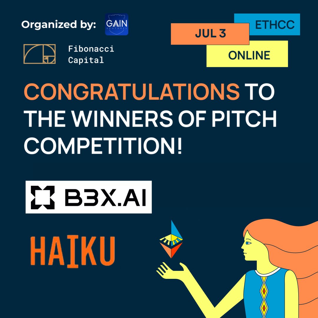 Ga^3in Ventures (@gainventures) on Twitter photo 🎤 Today we hosted the Web3 & AI Pitch Competition & VC Networking by <a href="/GainVentures/">Ga^3in Ventures</a> x <a href="/Fibonacci_HFT/">Fibonacci - HFT fund</a> during <a href="/EthCC/">EthCC - Ethereum Community Conference</a> — this time fully online! 🌍💻
Thank you to everyone who joined us live, pitched their bold ideas, and supported the community across time zones! 🌐💪
🏆 🎤 Today we hosted the Web3 & AI Pitch Competition & VC Networking by <a href="/GainVentures/">Ga^3in Ventures</a> x <a href="/Fibonacci_HFT/">Fibonacci - HFT fund</a> during <a href="/EthCC/">EthCC - Ethereum Community Conference</a> — this time fully online! 🌍💻
Thank you to everyone who joined us live, pitched their bold ideas, and supported the community across time zones! 🌐💪
🏆