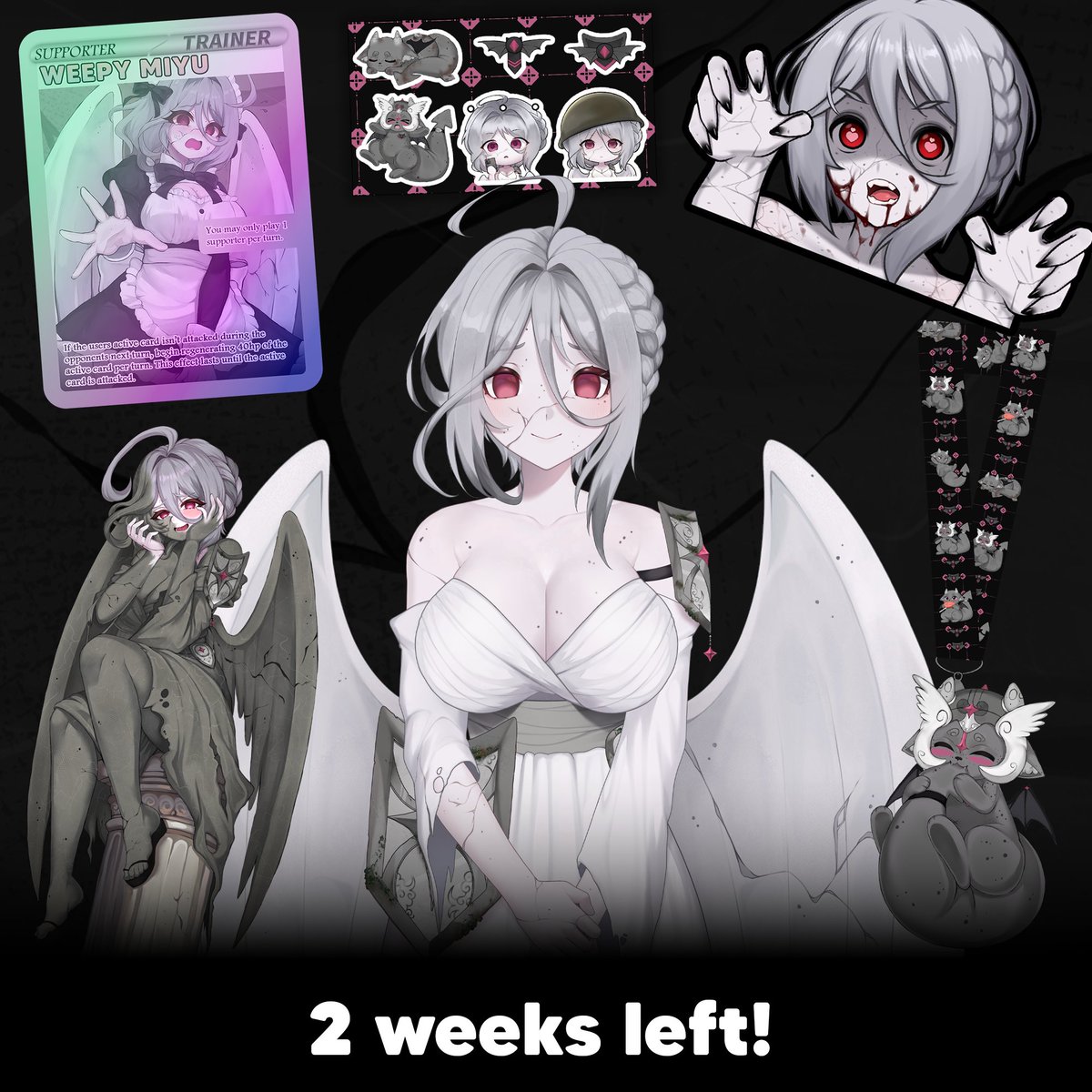 RaechitMerch's tweet image. 🪦 WeepyMiyu x RaechitMerch 🪽
Our collection with @weepymiyu is set to close preorders August 4th. We wanted to share a reminder that you have 2 more weeks to grab what you want!
↓ Link to Collection ↓
raechitmerch.com/collections/we…