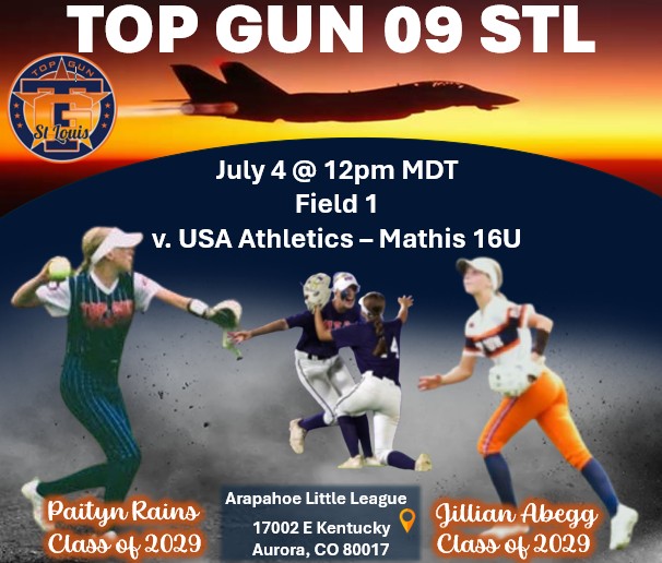The girls take the field again tomorrow - Noon MDT
If you are in CO, we'd love to have you drop by Field 1 Arapahoe Little League in Aurora!