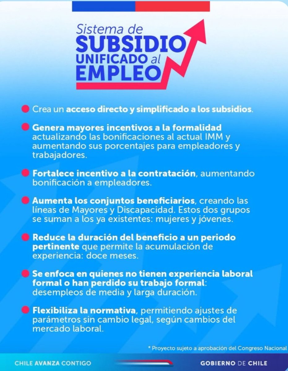 Seremi Trabajo Aysén (@mintrabaysen) on Twitter photo 🙋🏻#BuenasNoticias! 📈 Esta semana <a href="/MintrabChile/">Trabajo y Previsión Social</a> Giorgio Boccardo presentó el nuevo Sistema de Subsidio Unificado al Empleo en el Congreso Nacional, con el objetivo de fomentar la formalización del empleo y aumentar las oportunidades para grupos específicos
👇🏽Aquí te contamos más! 🙋🏻#BuenasNoticias! 📈 Esta semana <a href="/MintrabChile/">Trabajo y Previsión Social</a> Giorgio Boccardo presentó el nuevo Sistema de Subsidio Unificado al Empleo en el Congreso Nacional, con el objetivo de fomentar la formalización del empleo y aumentar las oportunidades para grupos específicos
👇🏽Aquí te contamos más!