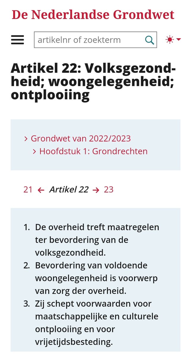 #Volksgezondheid staat niet alleen pas in art 22 Grondwet, maar ook samengepropt met 2 andere onderwerpen - en vaag en vrijblijvend! Vraag het aan de bevolking en het komt in de top 5 van belangrijkste onderwerpen. #geluidsoverlast #geluidshinder #noisepollution #gezondheid