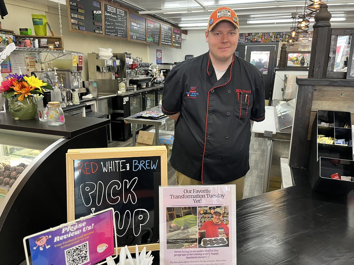 Sam Read (@nbc10_sam) on Twitter photo The owner of Warwick local coffee shop ‘Red White and Brew’ is hoping to be an inspiration to others. Born with autism & having applied for tons of jobs he never heard back from, Michael is on a mission so others don’t ever give up. His story @ 530 <a href="/NBC10/">NBC 10 WJAR</a> ❤️🇺🇸 The owner of Warwick local coffee shop ‘Red White and Brew’ is hoping to be an inspiration to others. Born with autism & having applied for tons of jobs he never heard back from, Michael is on a mission so others don’t ever give up. His story @ 530 <a href="/NBC10/">NBC 10 WJAR</a> ❤️🇺🇸