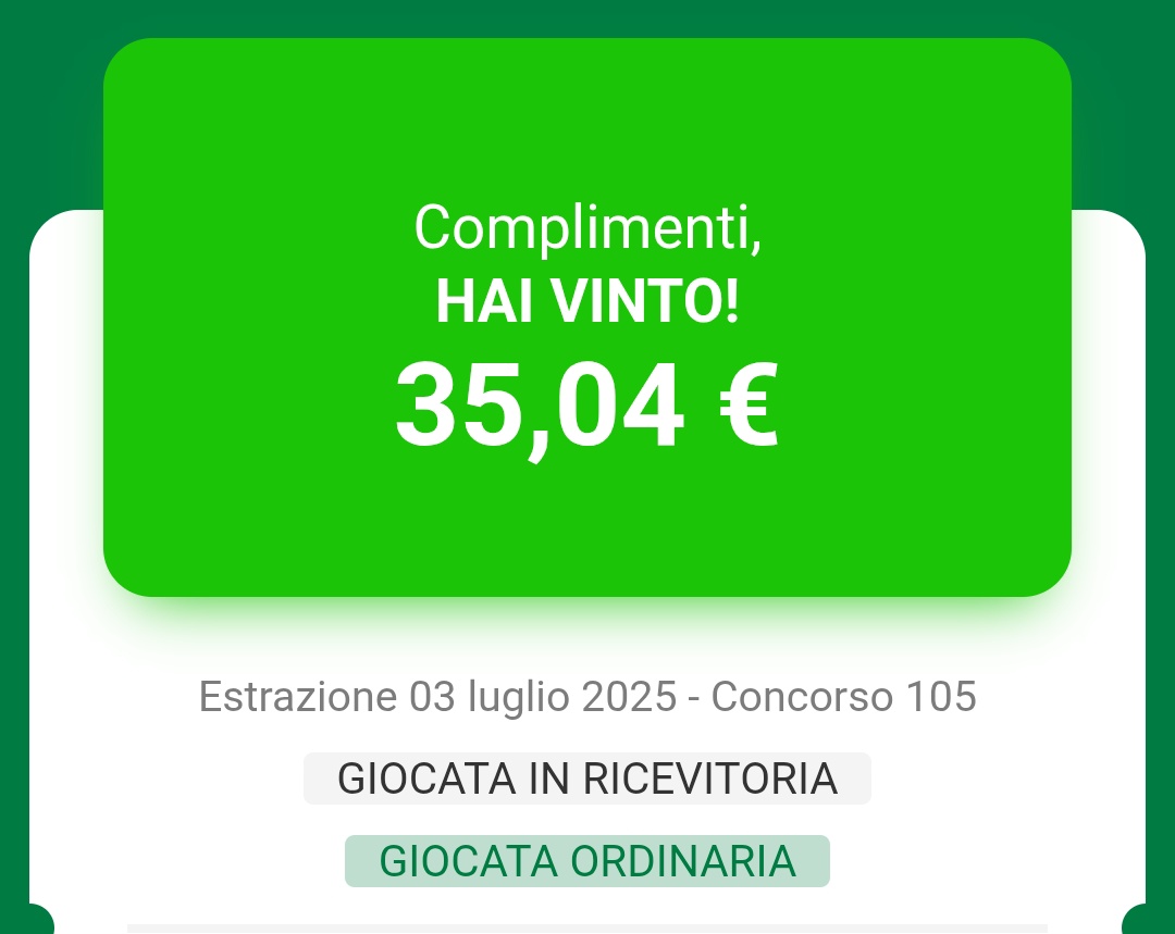 Vpertweet's tweet image. Peccato ... mi mancavano solo 3 numeri per svoltarmi la vita