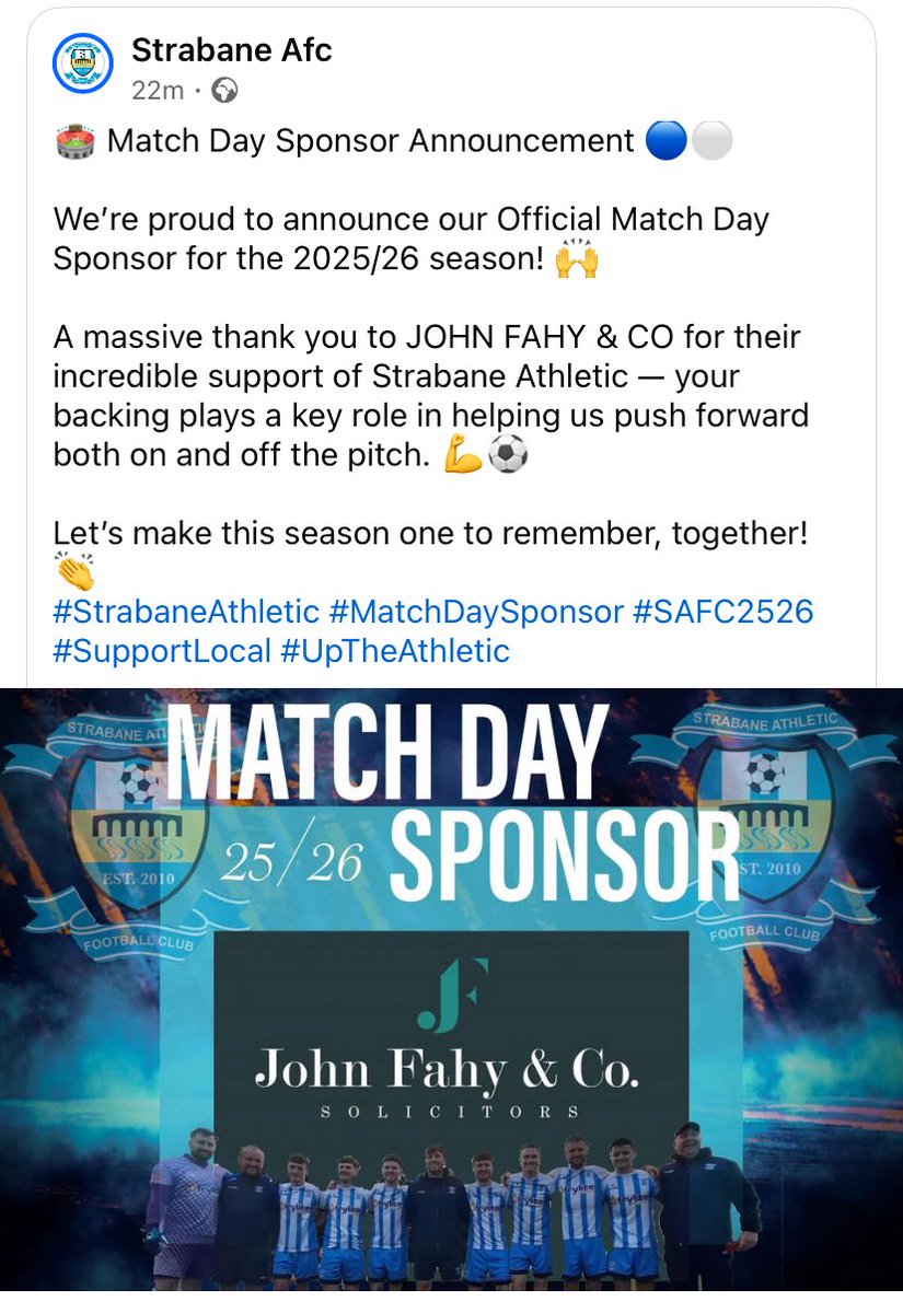 Strabane AFC (@strabaneafc) on Twitter photo Thanks to our generous Match Day Sponsors. Please get in touch if you can sponsor a game. <a href="/wearetyronespt/">WeAreTyrone Sport</a> <a href="/derryjournal/">Derry Journal</a> <a href="/highlandradio/">Highland Radio</a> <a href="/councillor_barr/">Councillor Raymond Barr</a> <a href="/StrabaneWeekly/">Strabane Weekly News</a> <a href="/OfficialNIFL/">NI Football League</a> <a href="/dcsdcouncil/">Derry Strabane Cncl</a> <a href="/Strabane_Tyrone/">Liam Mag</a> Thanks to our generous Match Day Sponsors. Please get in touch if you can sponsor a game. <a href="/wearetyronespt/">WeAreTyrone Sport</a> <a href="/derryjournal/">Derry Journal</a> <a href="/highlandradio/">Highland Radio</a> <a href="/councillor_barr/">Councillor Raymond Barr</a> <a href="/StrabaneWeekly/">Strabane Weekly News</a> <a href="/OfficialNIFL/">NI Football League</a> <a href="/dcsdcouncil/">Derry Strabane Cncl</a> <a href="/Strabane_Tyrone/">Liam Mag</a>