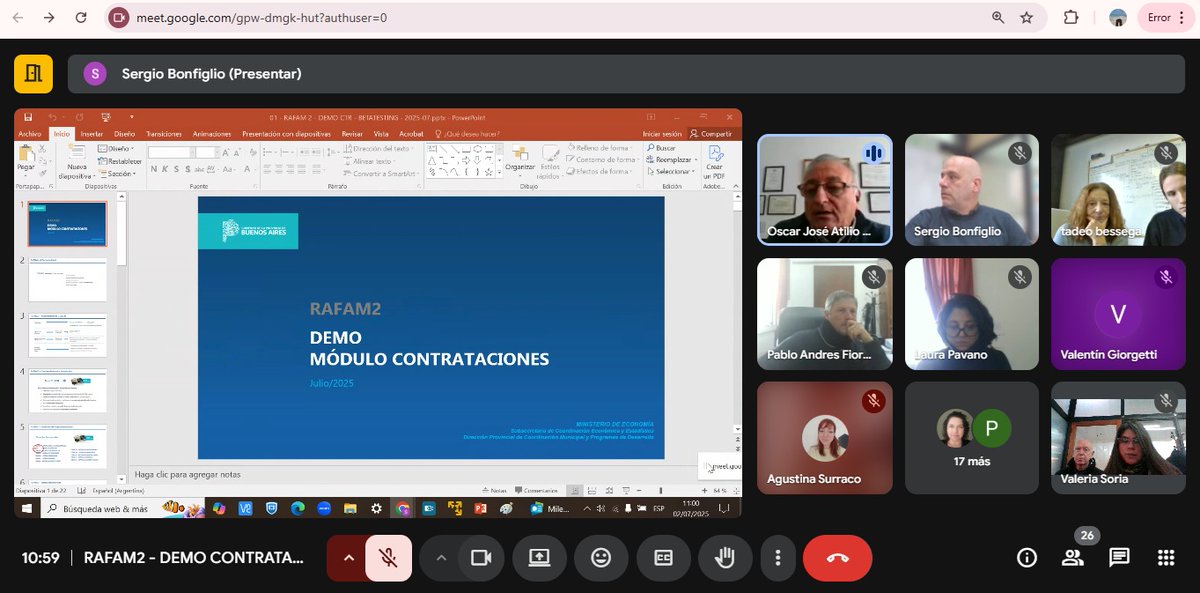 #Morón, #TrenqueLauquen y #PuntaIndio realizaron la demo del Módulo de Contrataciones de RAFAM2 💻

Este nuevo software permitirá seguir avanzando en el desarrollo de la gestión digital de la PBA y en el fortalecimiento de las administraciones locales.