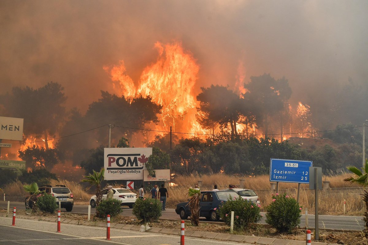 drcemiltugay's tweet photo. Şu anda Çeşme, Ödemiş, Aliağa, Buca, Selçuk ve Kiraz ilçelerimizdeki birçok yangını aynı anda söndürmeye çalışıyoruz.

Gözlerimizin önünde kül olan ormanları, yurttaşlarımızın binbir emekle edindikleri evlerini, yangından kaçmaya çalışan hayvanlarımızı gördükçe yüreğimiz parçalanıyor. Her yangın, doğamızdan, hayatımızdan bir parçayı alıp götürüyor. 

Ne kadar zor günlerden geçersek geçelim biz tüm ekiplerimizle bir aradayız, gece gündüz sahadayız.