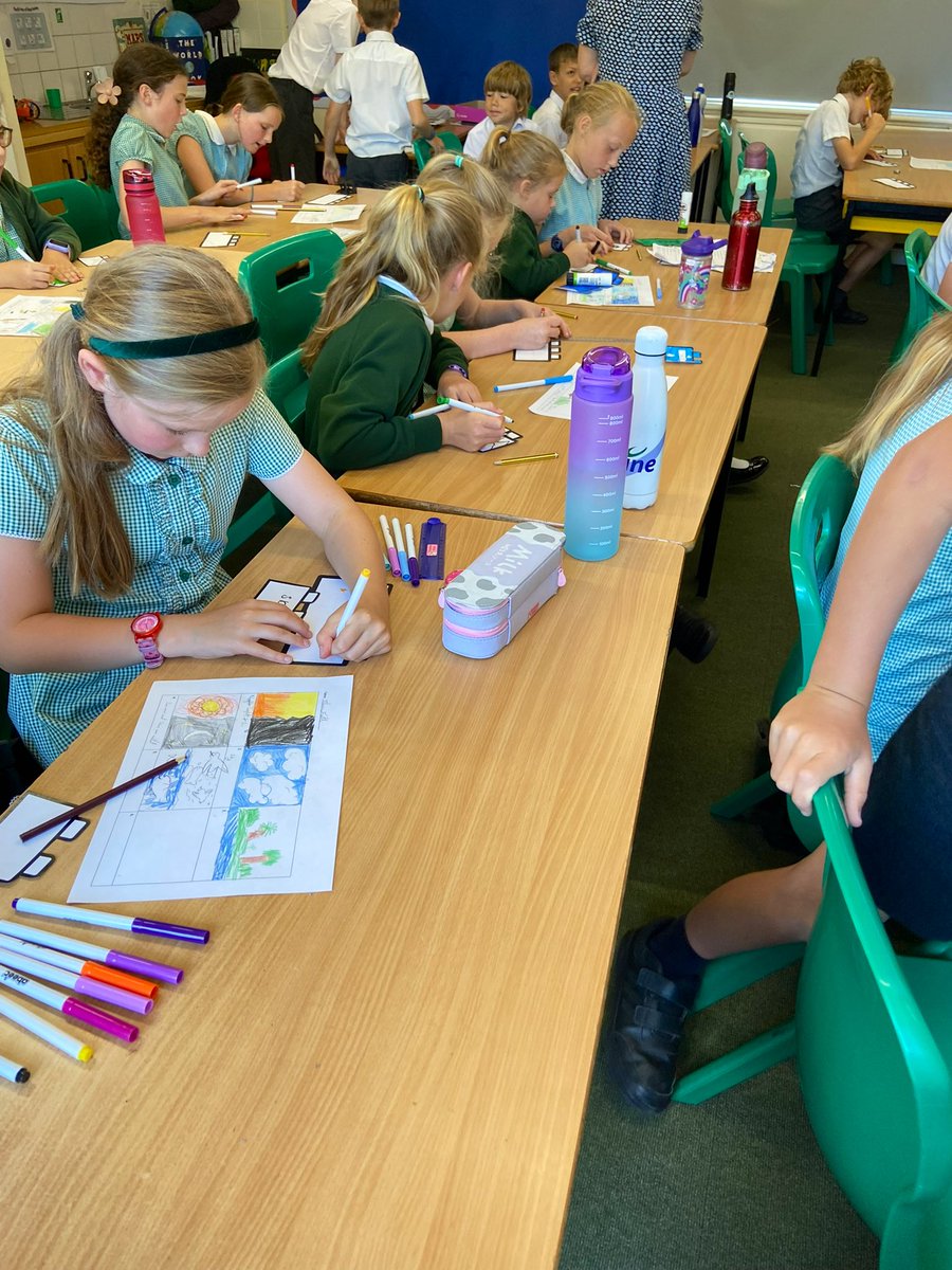 blackboysschool's tweet photo. Working in our house groups, we all took place in Big Frieze Day today, creating our own pictorial versions of Understanding Christianity’s Big Frieze which illustrates the Bible. https://t.co/UumPaLUJYs