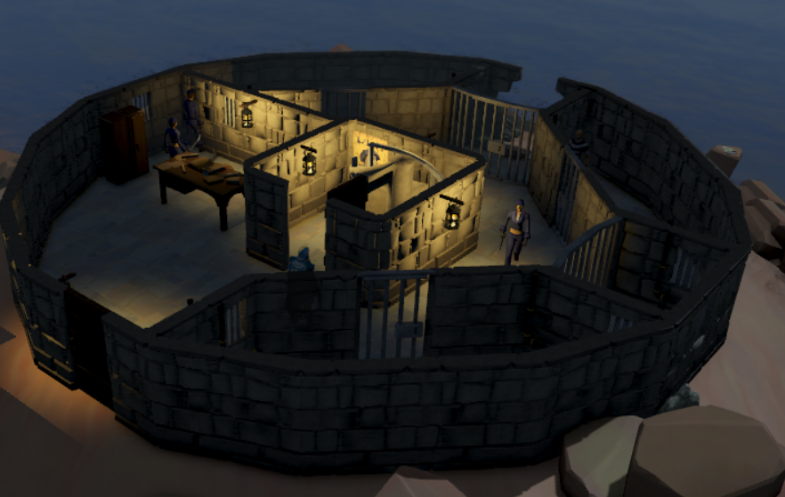 Nightsteed's tweet photo. @JagexBlkwitch Hey! Sorry for pinging again 🥺 Rock Island Prison's lighting needs some love. It would be great if someone from the team could take a look at it. Thanks! https://t.co/06nEgLQbn3