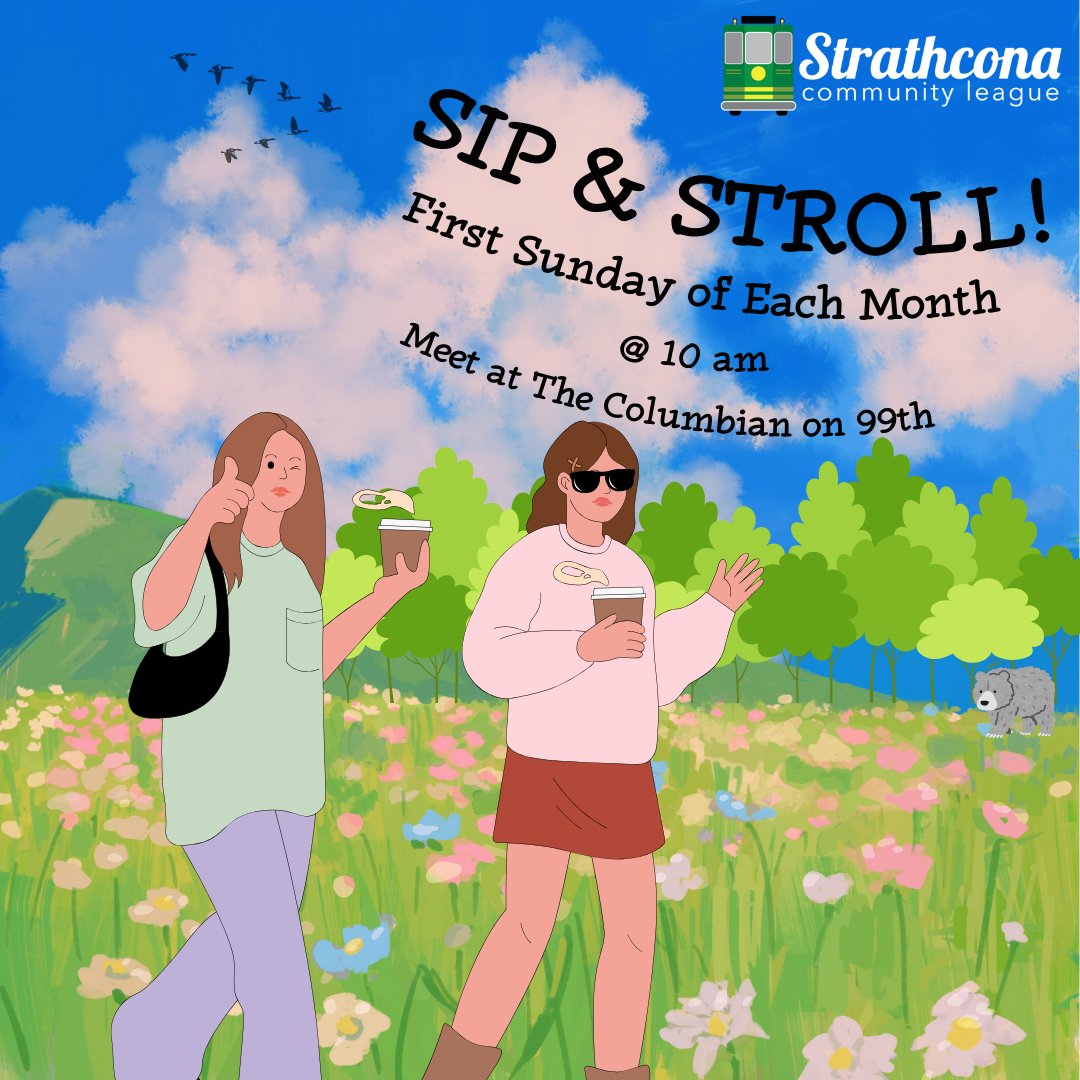 Get to know your neighbours at our monthly Sip &amp; Stroll event!

Tomorrow! July 6 @ 10am
Grab your coffee and meet us at The Columbian
Go for a stroll in Mill Creek ravine (~4-5 km)
Meet new people and enjoy the warm weather!