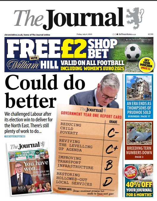 Graemewhitfield (@graemewhitfield) on Twitter photo After Labour's election victories last year, we <a href="/TheJournalNews/">The Journal</a> urged them to deliver for the North East in four key areas. A year on, we give our verdict on their work so far #TomorrowsPapersToday After Labour's election victories last year, we <a href="/TheJournalNews/">The Journal</a> urged them to deliver for the North East in four key areas. A year on, we give our verdict on their work so far #TomorrowsPapersToday