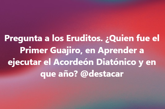 #CulturaGuajira. Segun Los Vallenatologos el Acordeon ingreso a tierra colombiana, por el Muelle de Riohacha, Entonces tambien deben de tener esta información? <a href="/mincultura/">MinCultura Colombia</a> <a href="/destacar/">ISABEL FERNANDEZ AR</a> <a href="/seguidores/">seguidores</a> <a href="/infopresidencia/">Presidencia Colombia 🇨🇴</a>