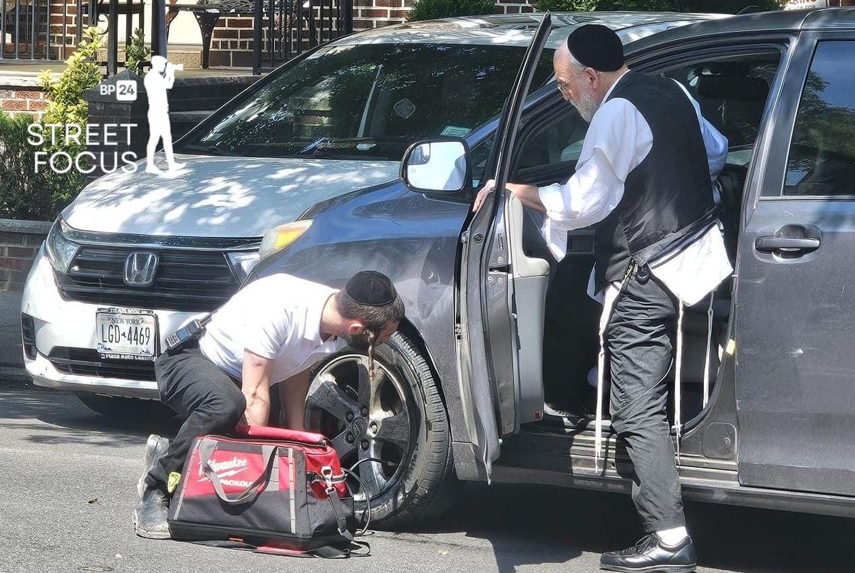 STREET FOCUS: We’ve all seen someone pull over and kneel on the hot pavement without hesitation to help a fellow Yid get moving again. When we’re all one family, doing a chesed for a brother is simply part of who we are.